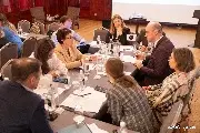 В рамках «Мирового кафе» участники разделились на 4 группы и поочередно обсуждали темы корпоративного бюджетирования