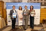 Никита Петров, директор центра компании АО «Гринатом»; Марина Ермакова, начальник управления документационного обеспечения госкорпорации «Росатом»; Ольга Журавская, начальник управления информационно-технологических проектов по прикладным системам АО «Гринатом»; Татьяна Миляева, представитель отраслевого партнёра, заместитель директора практики ЕСМ, АО «Гринатом»