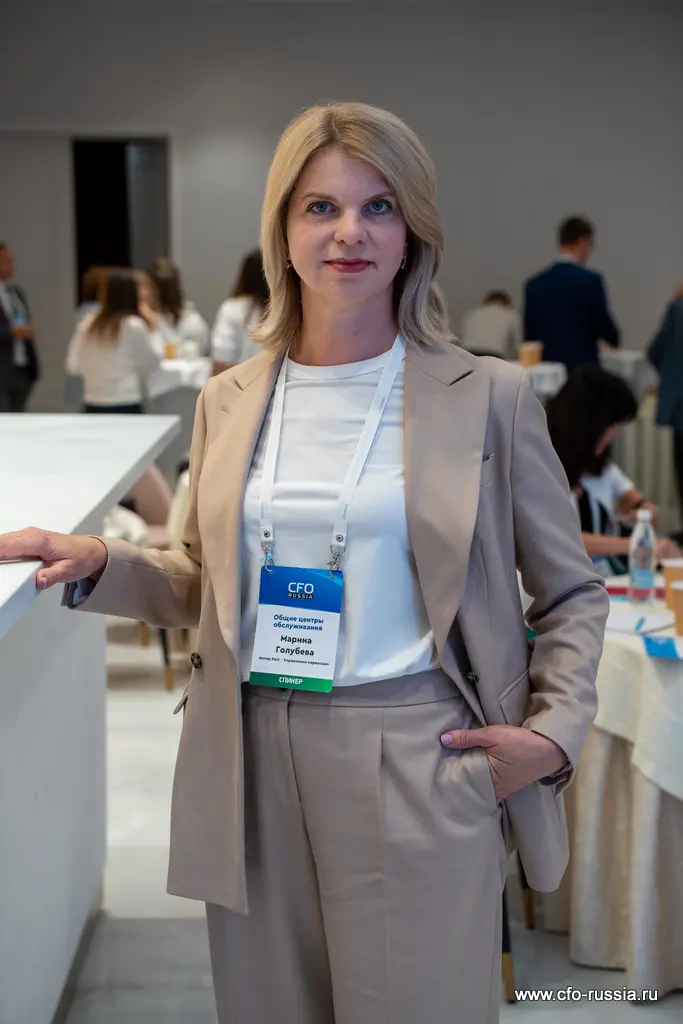 Марина Голубева, руководитель управления отчетности, Интер РАО –<br />
Управление сервисами, рассказала, как устроена работа ее ОЦО _DSC5945 Голубева.JPG