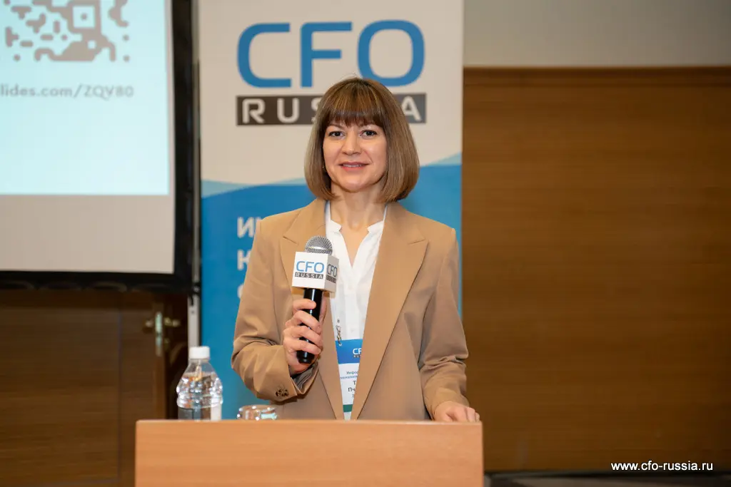 Татьяна Пчелинцева, финансовый контролер, Эйч Энерджи, поделилась опытом оптимизации процессов управления ликвидностью в цифровом <br />
казначействе.<br />
 _NPY7516 Пчелинцева.jpg